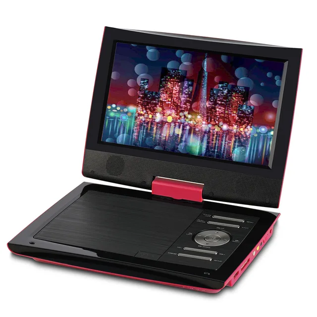 9 Inches Portable DVD Player Swivel Screen Digital Multimedia Support SD Card U Disk Playback AV OUT w/Headphones Remote Control