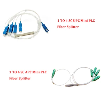 

10 Pieces FTTH 1 X 4 SC APC/UPC Mini PLC Fiber Optical Splitter 0.9mm 1 TO 4 SM Single Mode for SC Fiber Optical Adapter