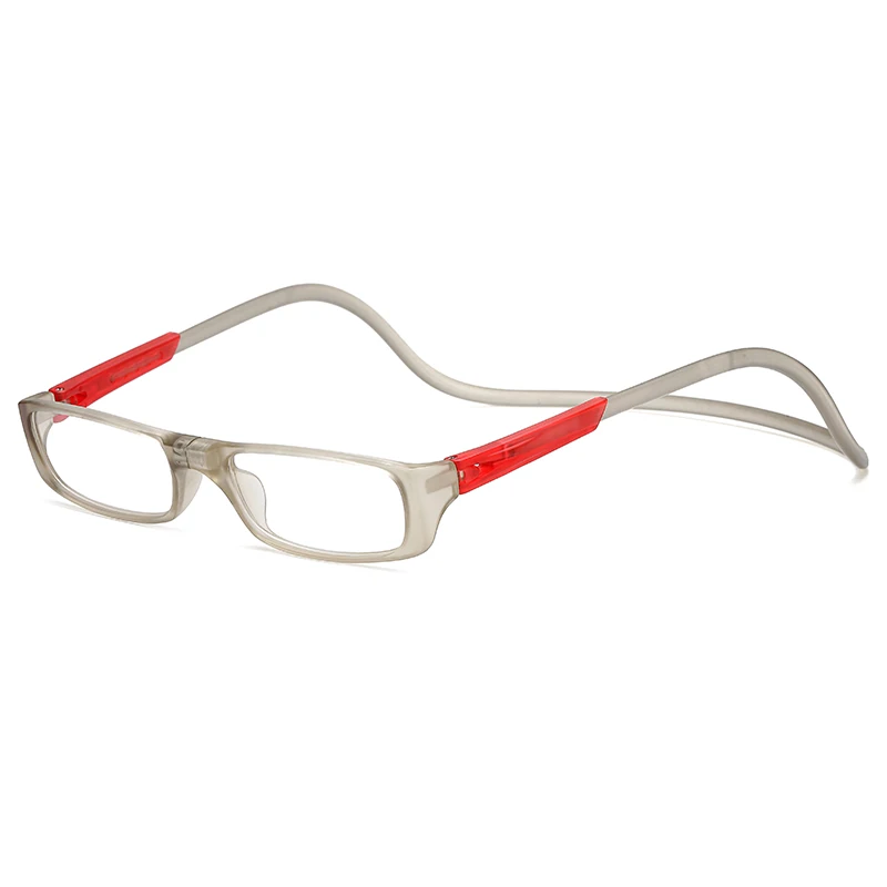 Gafas de lectura con cuello ajustable de silicona Clip colgante en soporte magnético gafas de ojo montura hombres gafas presbiópicas