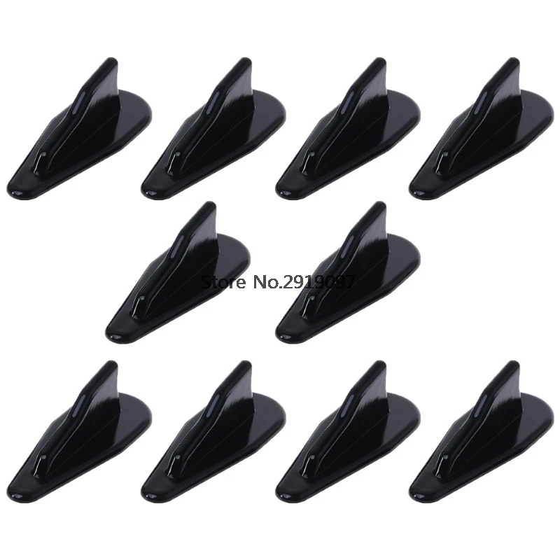 

10pcs Carbon/Black PP Universal EVO-Style Roof Shark Fins Spoiler Wing Vortex Front Bumper Splitter Drop Ship