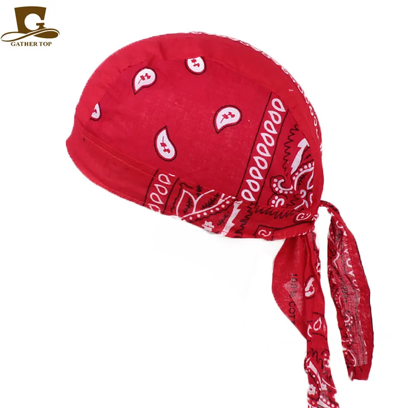Крутая Кепка унисекс из хлопка с черепами Байкерская узором пейсли durag do rag