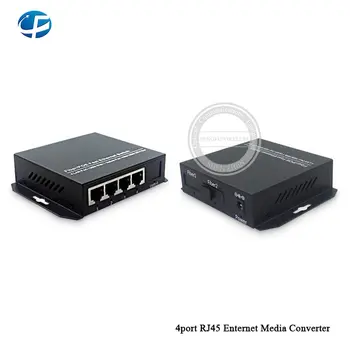 

1pair DC 5V 2A 4 port RJ45 POE fast ethernet switch Media Converter 4 RJ45 100M POE port media converter with CCC CE FCC RoHS