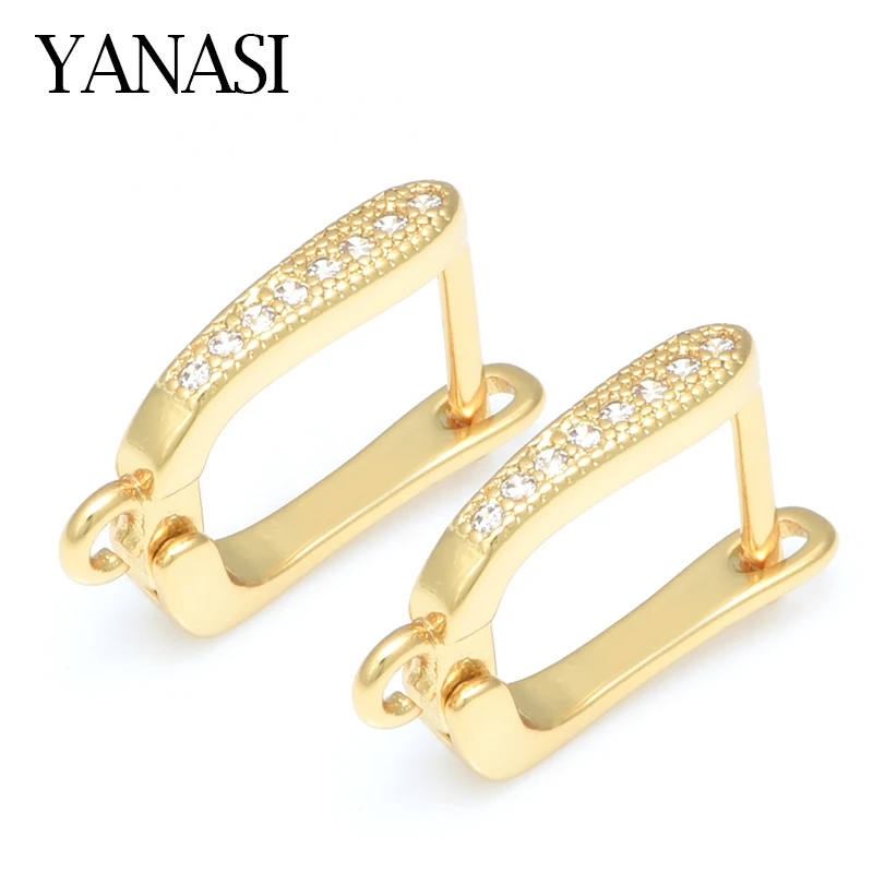 

4 Colors Earring Hooks Accessories For Jewelry Making Handmade Crystals Pearls Tassels Earrings DIY Making for Woman Wedding