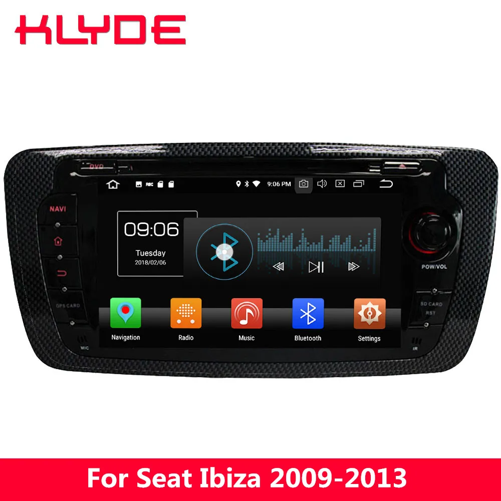 cheap KLYDE 4G WIFI Android 8.0 Octa Core PX5 4GB RAM 32GB ROM DAB Car DVD Multimedia Player Radio Stereo For VW Seat Ibiza 2009 2013