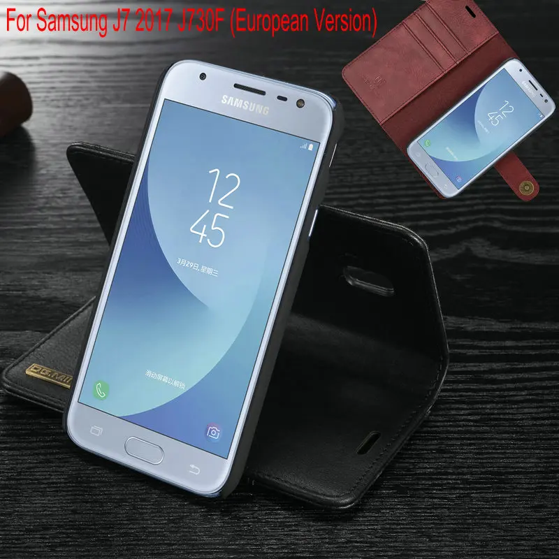Брендовый Роскошный чехол из натуральной кожи для телефона Samsung Galaxy J7 2017 J730F