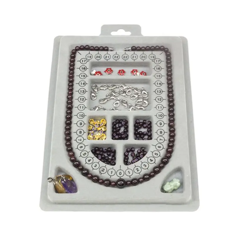 

DIY Necklace Tray Design Handmade Necklaces Making Jewelry Tools Crafts Gifts Organizer Measurement Compartment Beads Beading