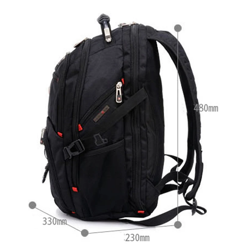 Swiss Men's Backpack 15.6 inch Computer Notebook School Travel Bags Unisex Large Capacity bagpack waterproof Business mochila