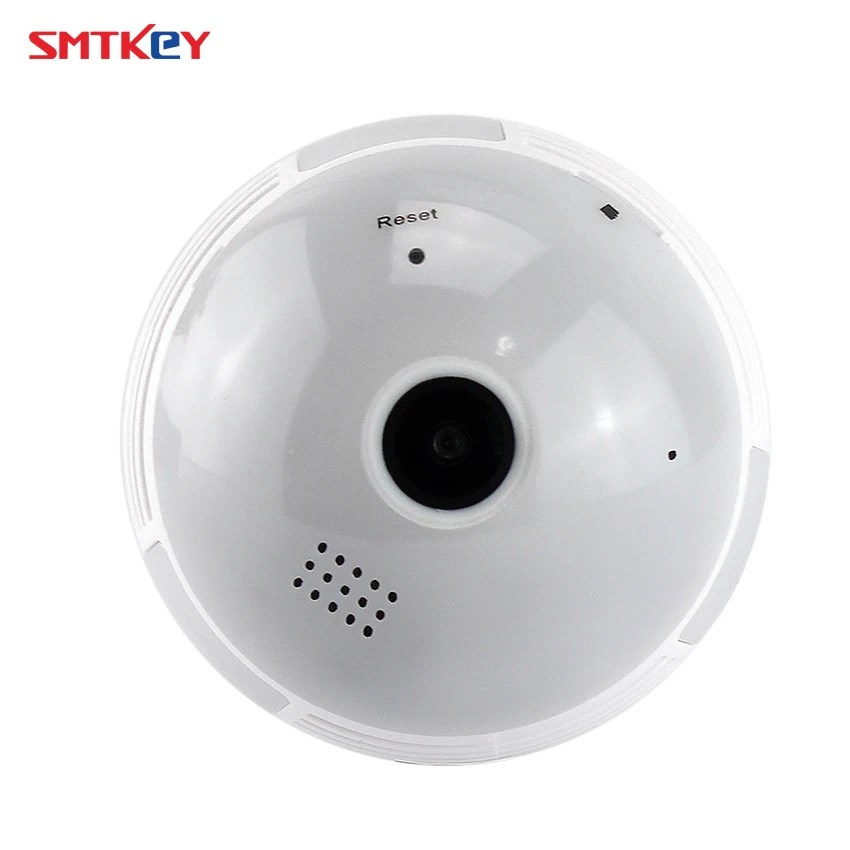 SMTKEY 360 градусов панорамная камера лампа светильник Беспроводная ip-камера Wi-Fi рыбий глаз 960P полный вид CCTV камера