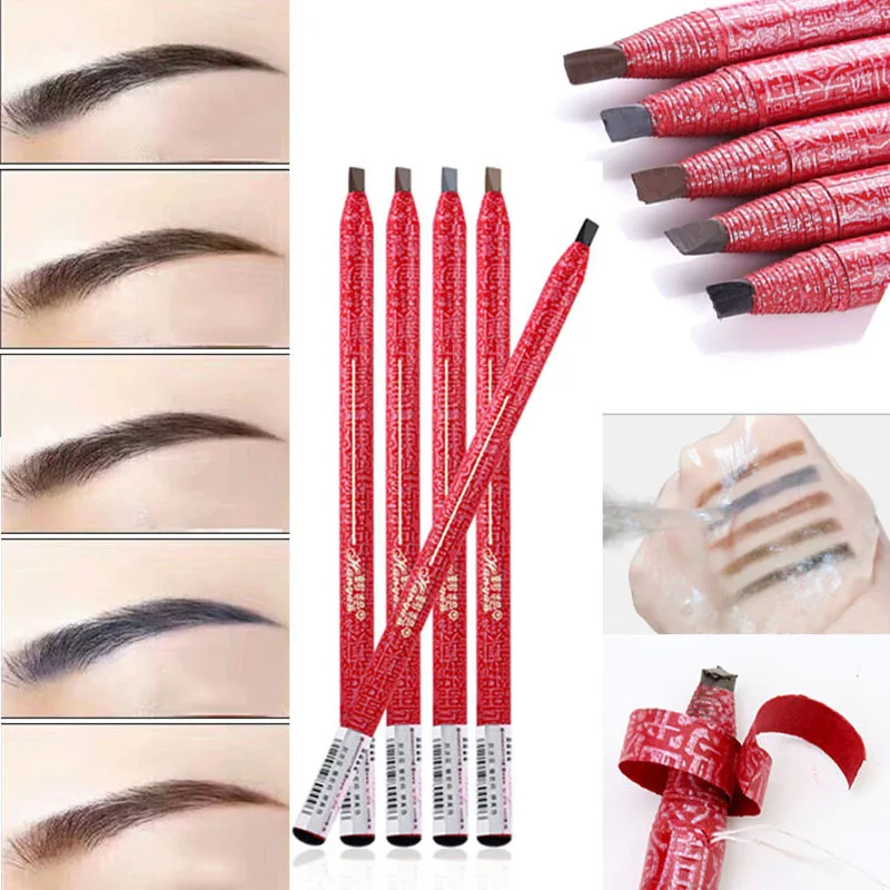 

Waterproof Eyebrow Enhancer Pen Tear Roll Paper Eyes Makeup Brow Shadow Natural Cosmetic 5 Colors Brown Eye Brow Pencil