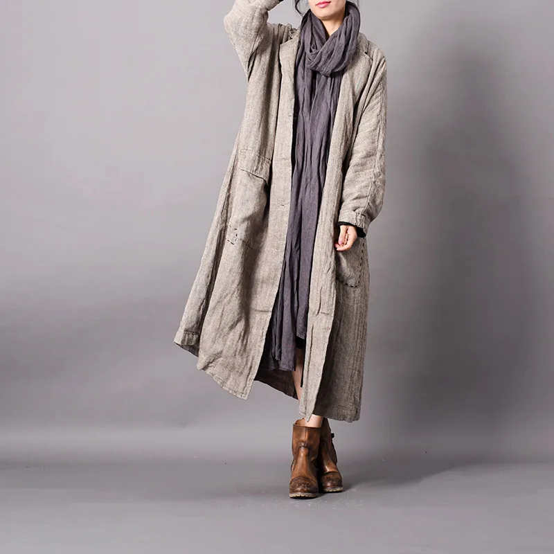 Женское весеннее хлопковое льняное лоскутное пальто, женское винтажное свободное ретро пальто, Женское пальто, верхняя одежда, пальто с вышивкой