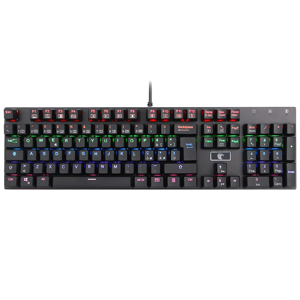 

E-YOOSO z-88/8288 USB Wired Gaming Mechanical Keyboard 105 Keys with Colorful RGB LED Backlight Black German / French / Italian