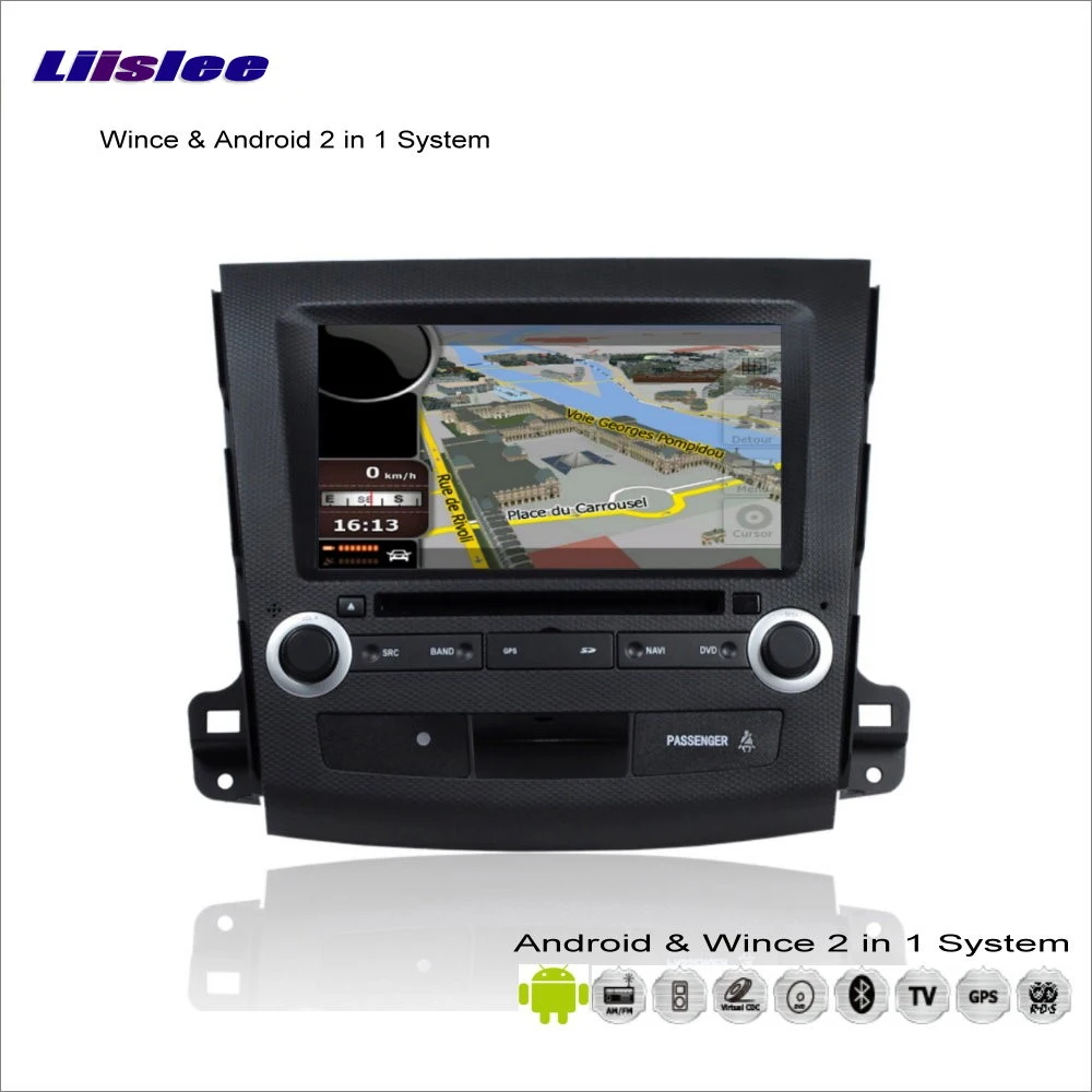 Discount Liislee Car Android Multimedia For Citroen C-Crosser 2007~2012 Radio DVD Player GPS Nav Map Navigation Audio Video Stereo System 2
