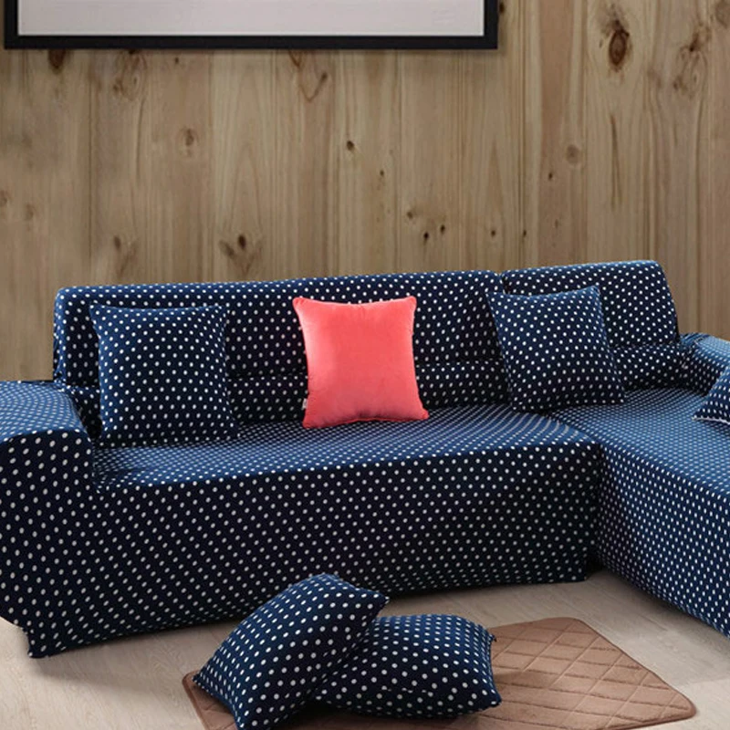 Sofa Covers White Dot Printed Furniture Navy Blue Couch Sofa Covers White Dot Printed Furniture Navy Blue Couch Slipcovers Oversized Stretch Sectional Sofas In Cover From Home Garden On