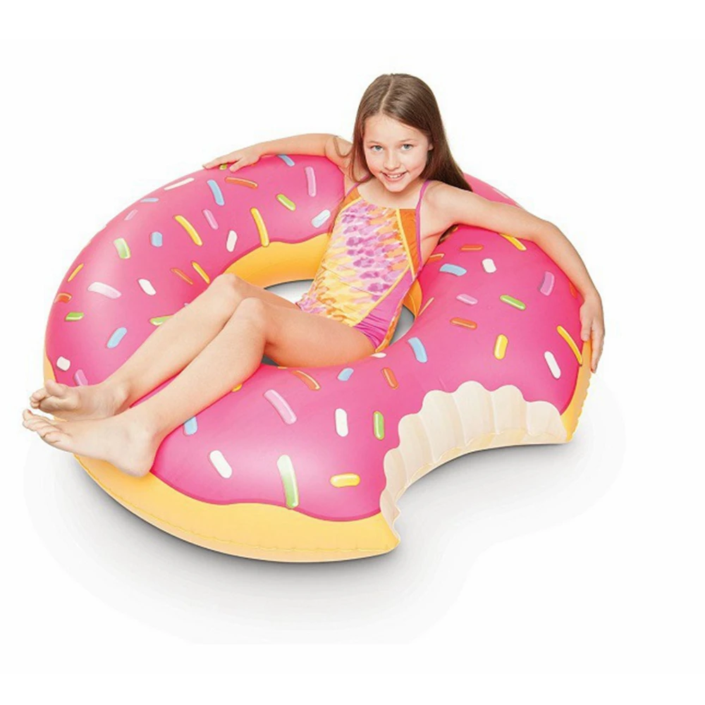 

Swimming pool floating mattress swimming pool inflatable donut swimming ring thickening PVC summer floating ring seat toy
