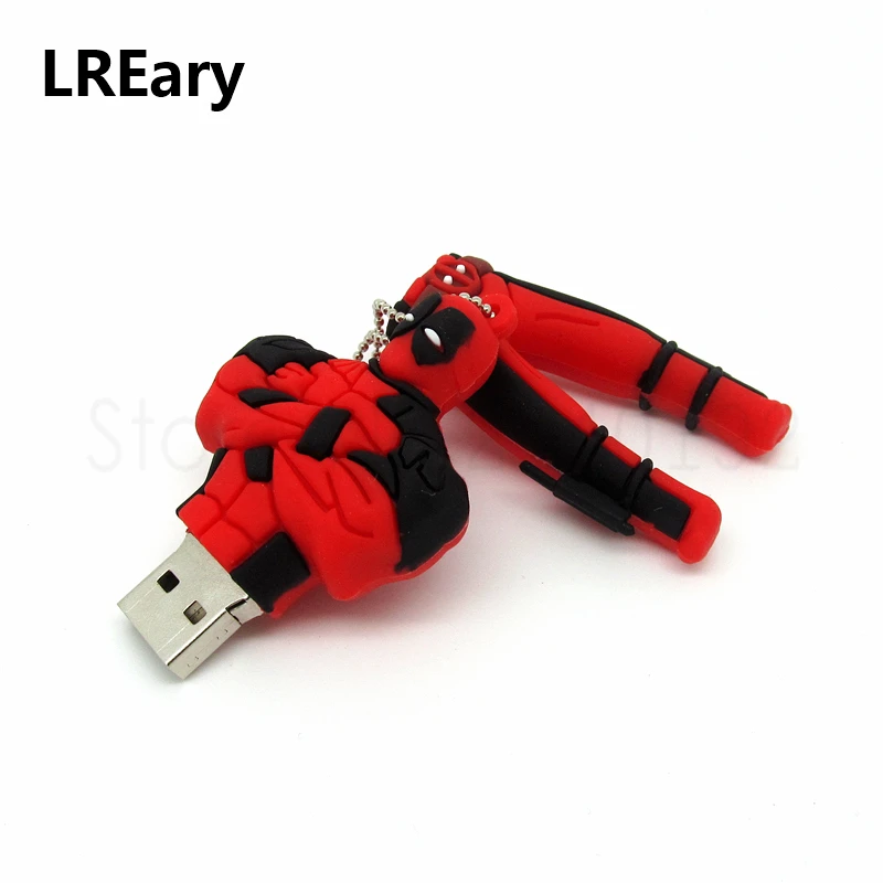 Новый мультфильм X Мужской Дэдпул usb флэш накопитель мутанты Анти герой Ручка