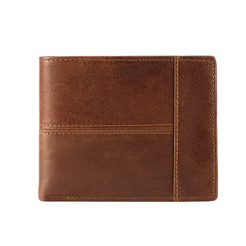 

2019 Dollar Price Men Wallets Famous Brand Real Genuine Cow Leather with Coin Pocket Thin Purse Card Holder Fashion Slim Wallet