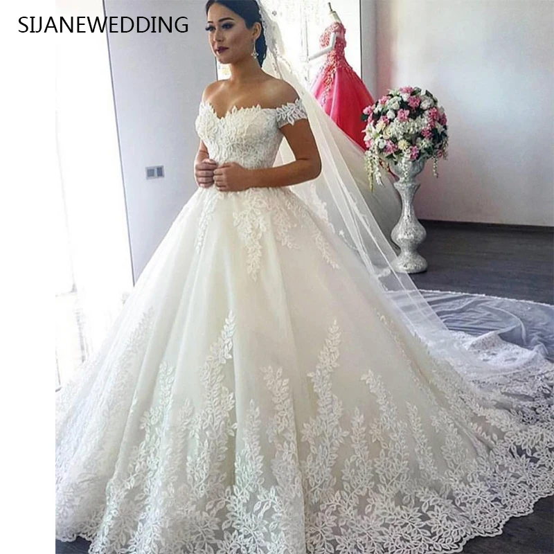 

Wedding Dress Vestidos De Noiva Ball Gonw Lace Wedding Party dress528