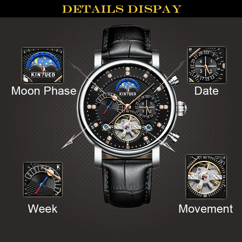 

KINYUED Automatic Mechanical Watch Mens
