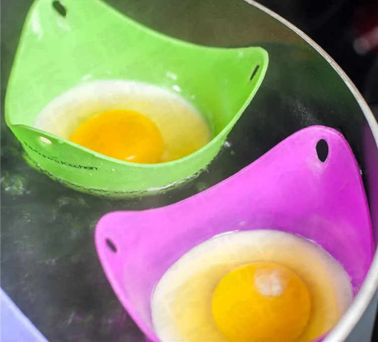 2 шт./лот Горячая случайный цвет яйцо-пашот силиконовая форма для выпечки яичных емкость для варки форма для выпечки кухонная посуда формы для духовки кухонные принадлежности ок 0371