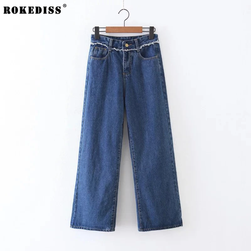 ROKEDISS 2017 New Fashion Jeans Women Wide leg Pants High Waist Jeans ...