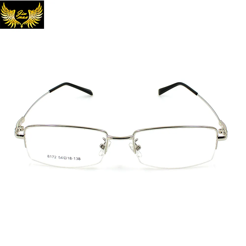 

2017 Fashion Men Style Memory Alloy Eye Glasses Half Rim Optical Frame for Men Flexible Temple Spectacle Frame Men's Eyeglasses