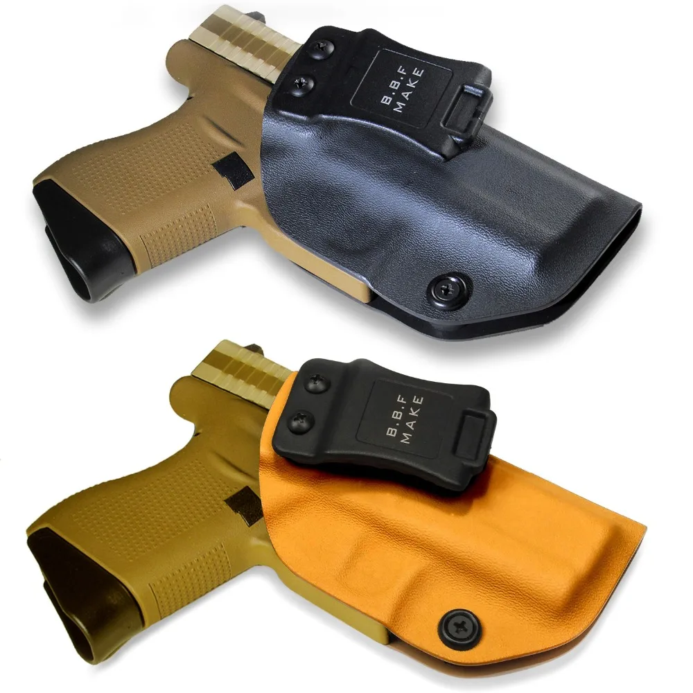 

B.B.F Make IWB Tactical KYDEX Holster Custom Fits: Glock 43 Inside Concealed Carry Waist Gun Holster Pistol Case Accessories bag