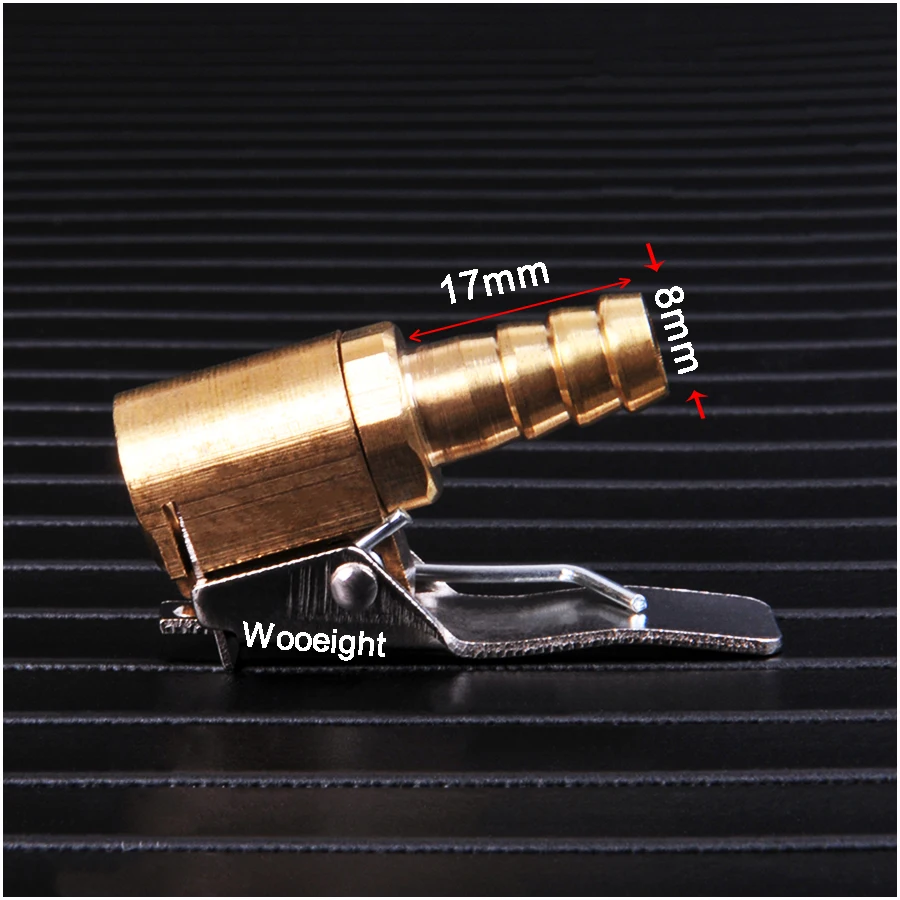 1PC 8mm Universal Car Brass Wheel Tire Air Chuck Inflator Pump Valve Clip Clamp Connector Adapter Tire Valve Inflator Chuck (5)