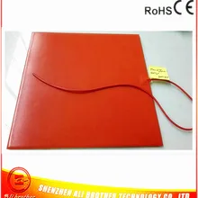 450*450*1.5 мм силиконовой резины 3D-принтеры нагреватель 220 В 640 Вт клей 1 сбоку 4 мм отверстие центр 1000 мм вывод середине 1 сбоку