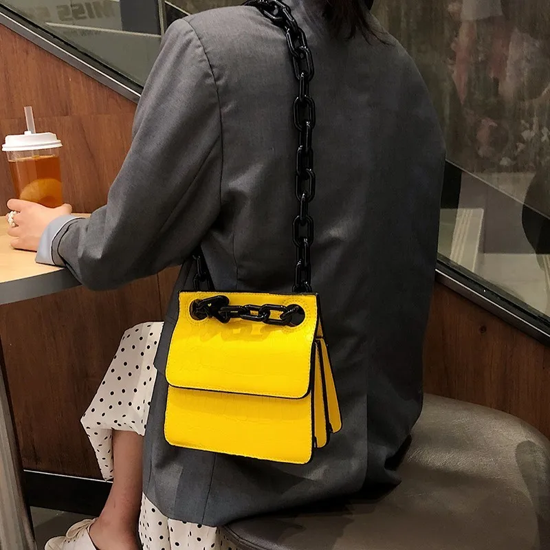 Роскошные сумки женские дизайнерские новые из искусственной кожи аллигатора сумки-шопперы для женщин винтажные сумки через плечо с цепочкой