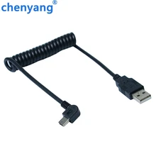 100 см правый угловой 90 градусов USB 2 0 мини штекер типа мужской
