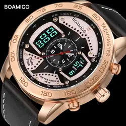 Для мужчин Часы 2018 Элитный бренд спорт boamigo спортивные часы цифровой аналоговый Кварцевые часы наручные часы Для мужчин S часы Relogio Masculino