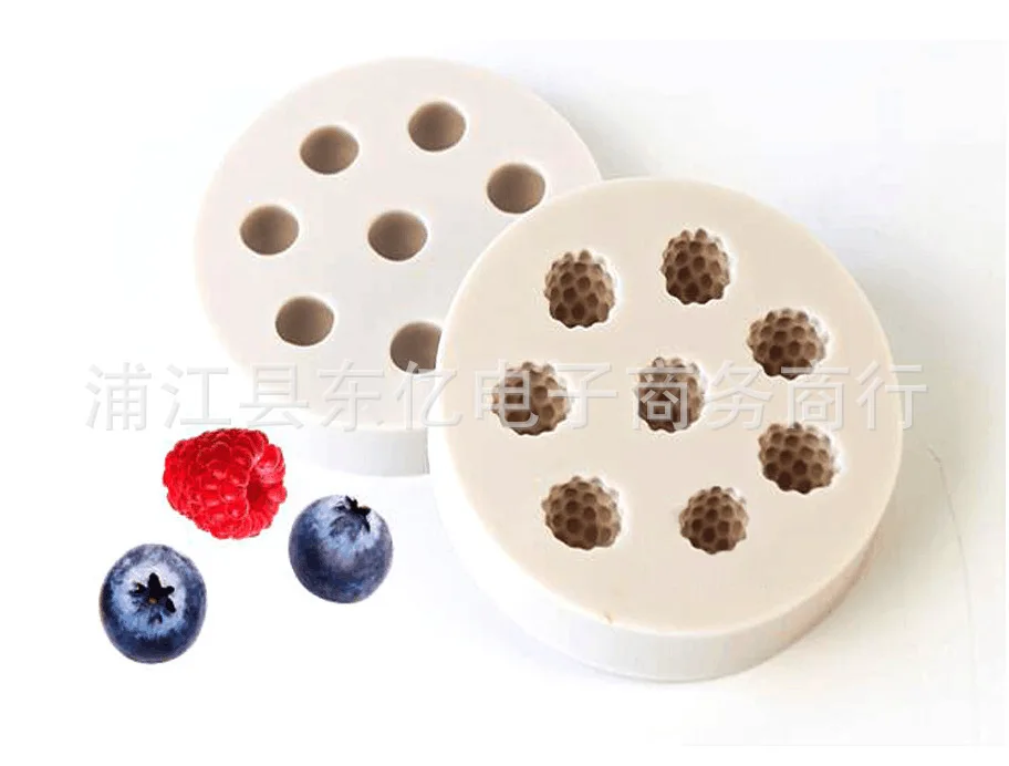 

Stereoscopic blueberry raspberry silica gel mold DIY chocolate baking sugar cake decorating tool