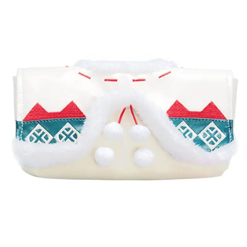 

ALLOYSEED Rabbit Plush PU Protective Case Storage Box Bag Holder Organizer Container for Nintend Switch Console with Buckle