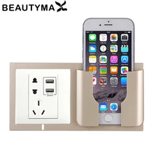 Home Decoration Wall Holder Phone Charging Holder Socket Charger Storage Box Mobile Phone Holder Universal Stand Display Support