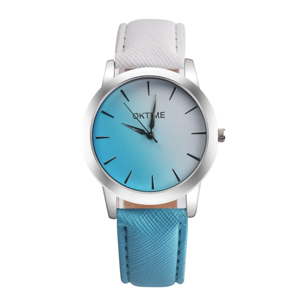 

2018 New Women Watches Beauty Retro Rainbow Design Leather Band Analog Alloy Quartz Wrist Watch relogio feminino Ladies Dress