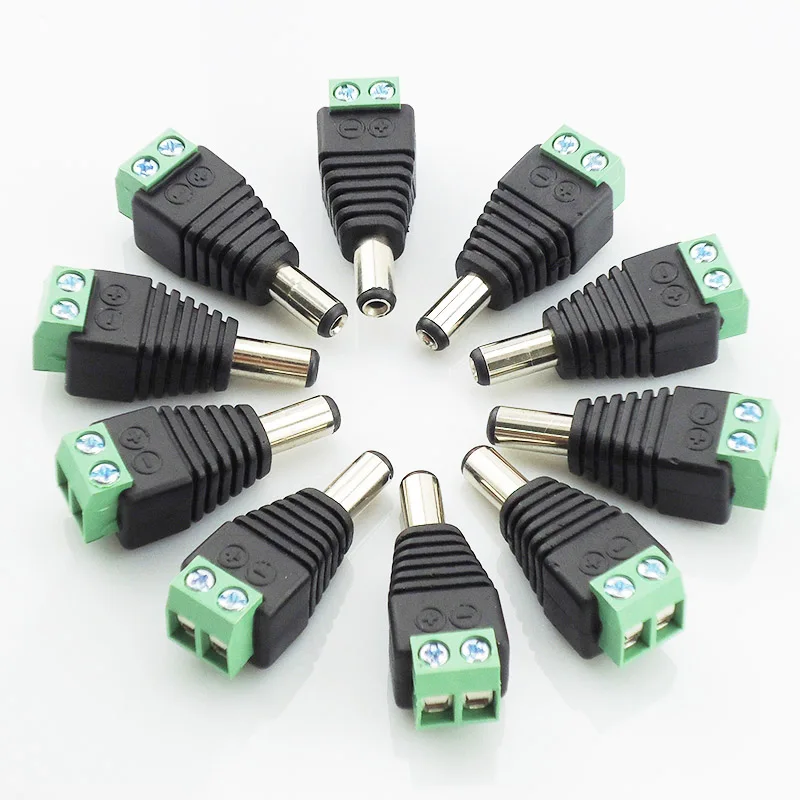 Gakaki 10pcs/lot 2.1 x 5.5mm bnc connector DC Male Adapter Surveillance System Power Supply for CCTV IP Camera cctv accessories Gakaki 10pcs/lot 2.1 x 5.5mm bnc connector DC Male Adapter Surveillance System Power Supply for CCTV IP Camera cctv accessories