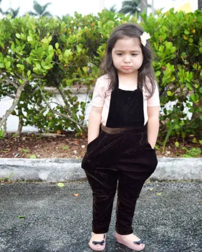 

Cute Kids Baby Girl Velvet Romper Bib Pants Brace Pants Overalls Outfits Clothes