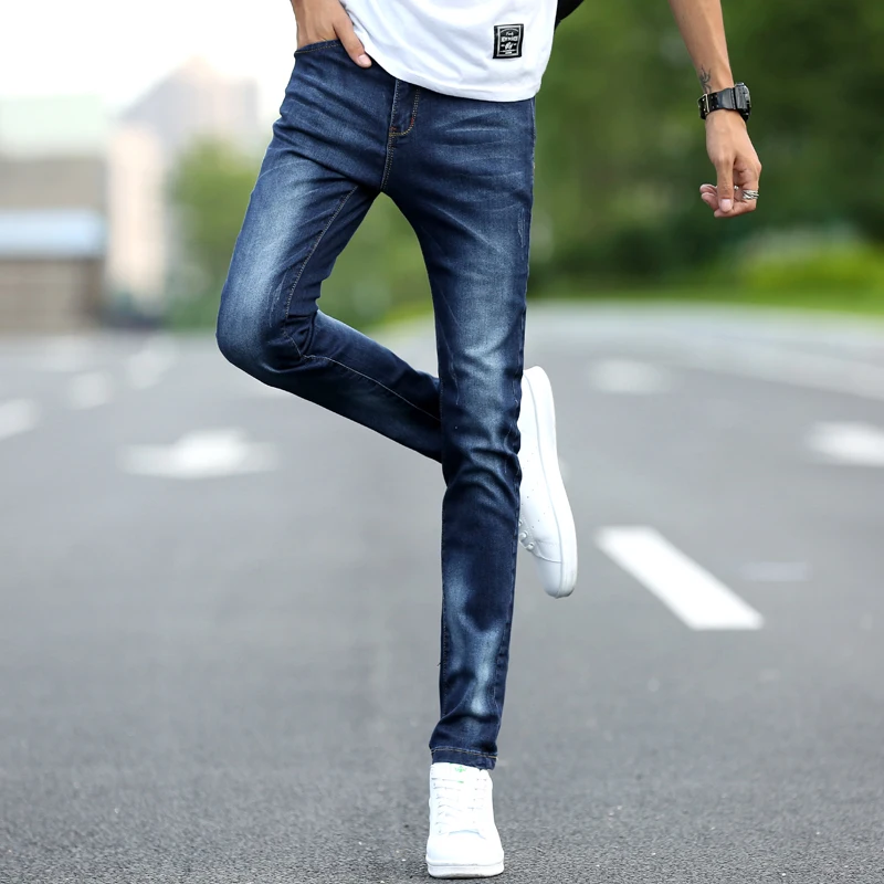 Джинсы мужские 2018 весна новые джинсы мужские однотонные молния повседневные джинсовые брюки высокого качества брендовая одежда размер 28-36