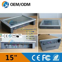 15” Industrial Computer With Touch Screen Resolution1024x768 ,Fanless mini Industrial PC Intel D525 1.8GHz all in one pc