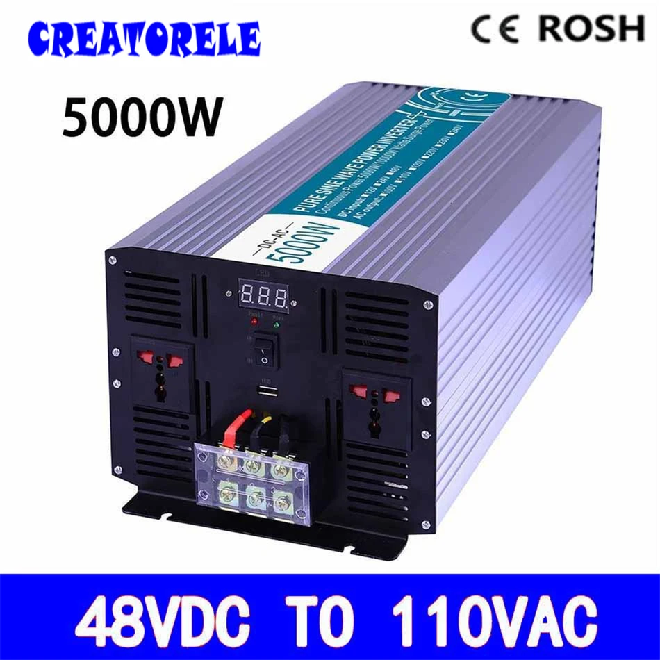 

P800-481-C Pure Sine Wave 800w solar inverter off grid LED Display inverter dc48v to 110vac with charge and UPS
