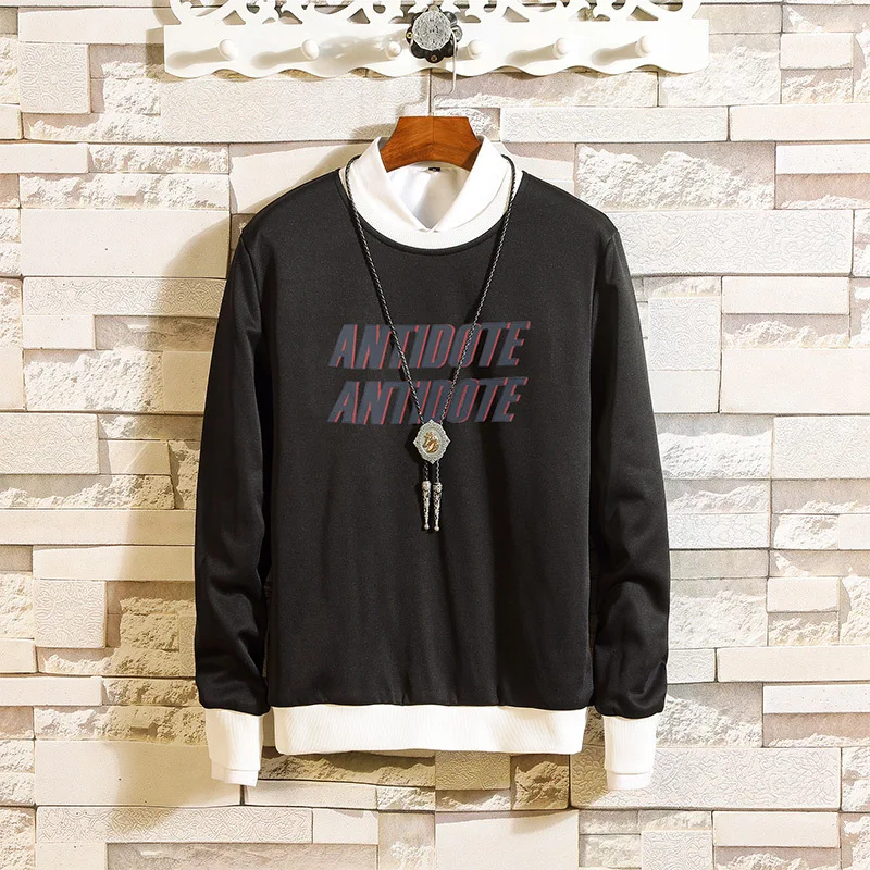 

Spring and Autumn New Men's Clothes Japanese Retro Round-necked Guard Men's Leisure Loose Pullovers Chao Brand Handsome Coat