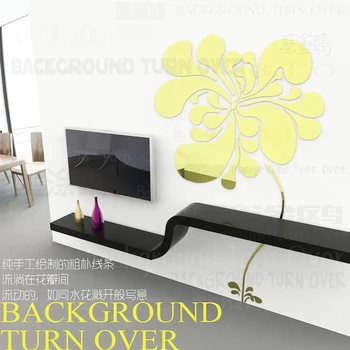 

Various colors DIY TV background elegant blooming flower 3d sticker wall decoration decorating for living room R054