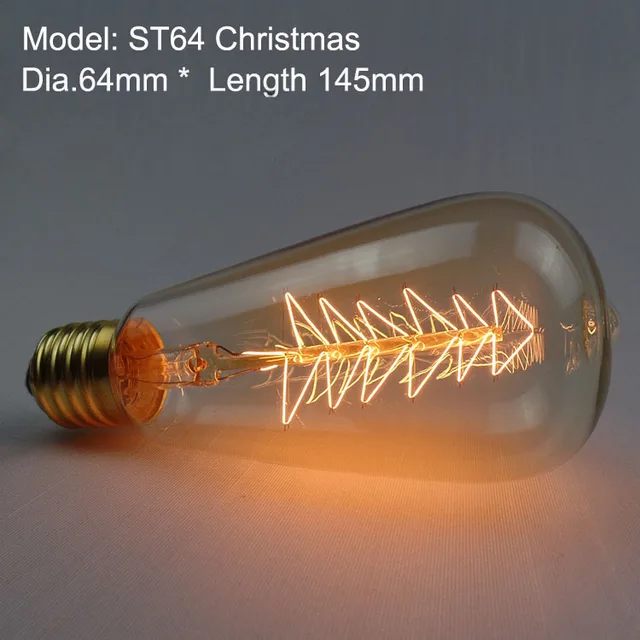 Bombillas Edison Vintage bombilla incandescente lámpara AC 220 V E27