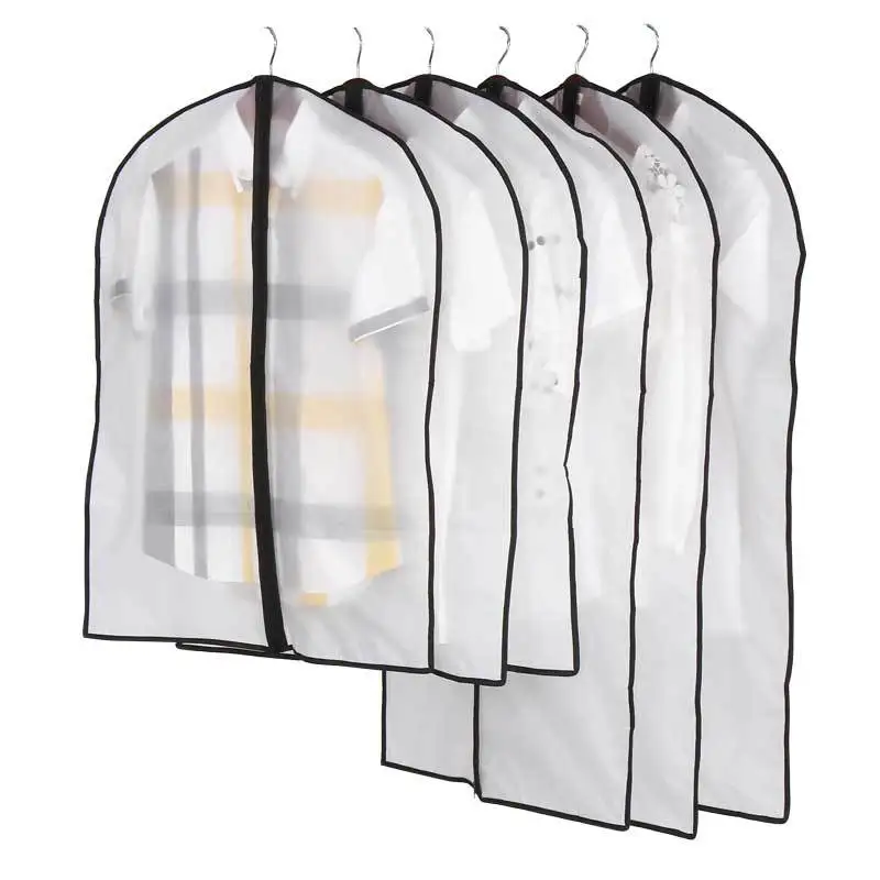 Dust cover Bags For Storing Clothes Garment Suit Vacuum Bag Protector Wardrobe Cloth Hanging Garment Coat Dustproof Storage Bag 5