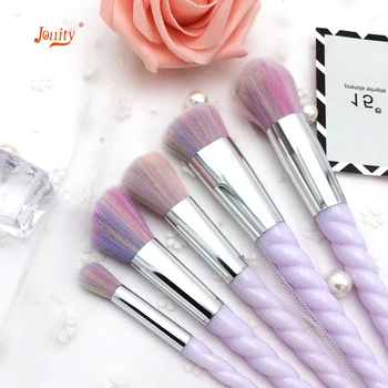 

jollity Elegant Purple Makeup Brushes Set Powder Foundation Eyeshadow Eyebrow Beauty Make Up Tools Unicorn Cosmetics Brushes Kit