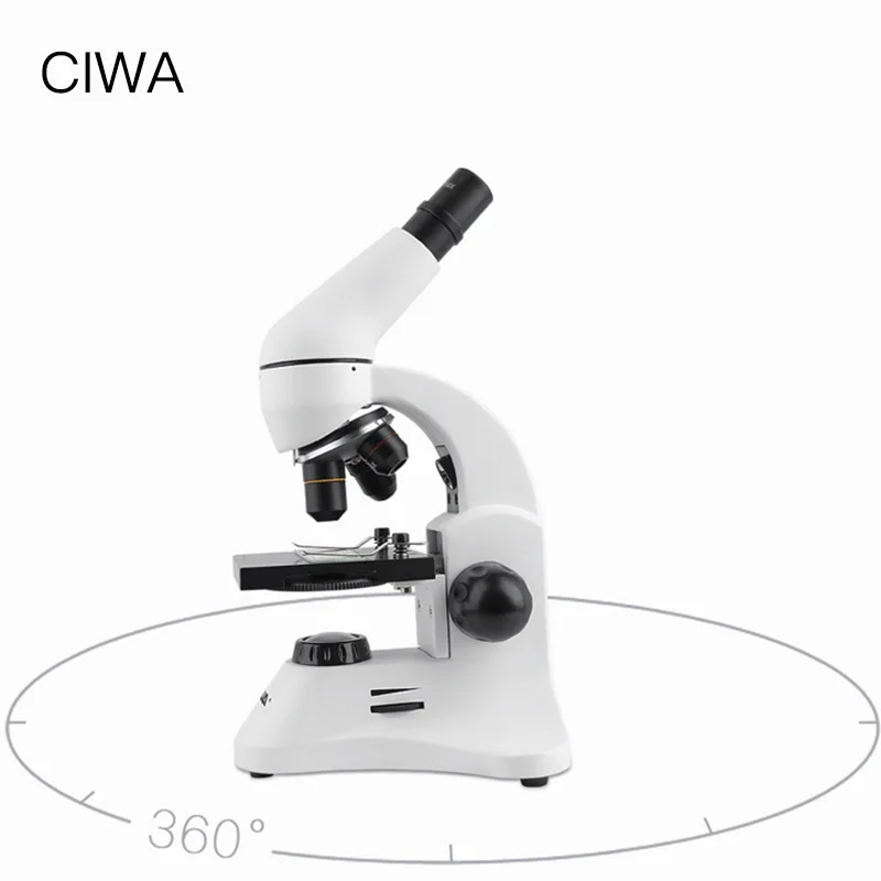 CIWA 1600X биологический Профессиональный окуляр микроскоп Студенческая Лаборатория увеличение образовательный монокулярный Объектив Микроскоп