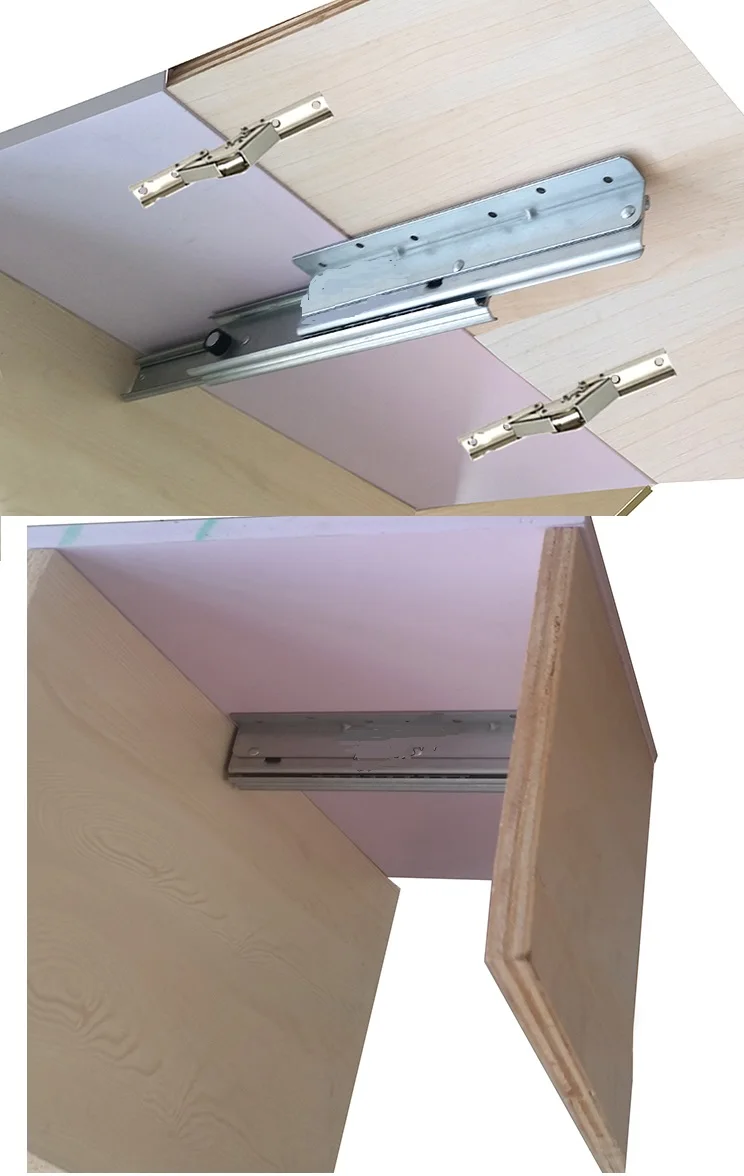 

(1 slide+2 hinges)/Lot extendable table slide hardware fitting table top extension RV folding table