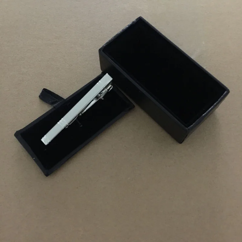 100pcs Black Paper Tie Clips Boxes High Quality Men Jewelry Boxes
