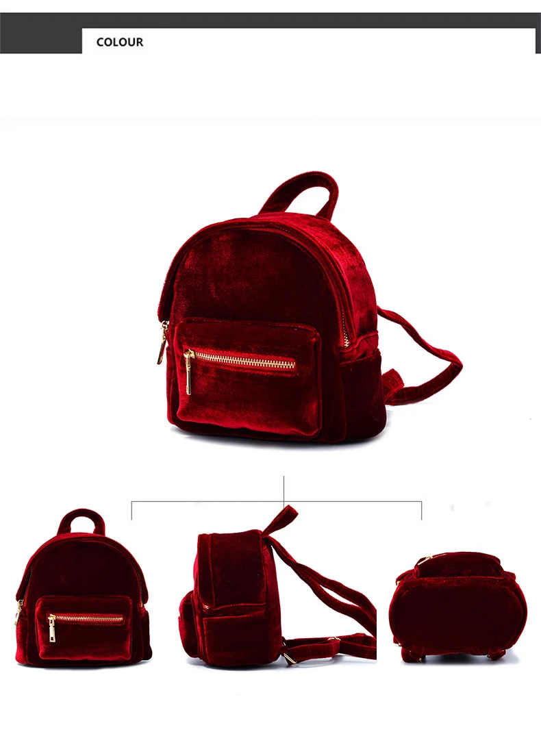Розовый бархат маленький рюкзак женский кавайная сумка женский высокое качество Back Pack Симпатичный мини школьные рюкзаки для девочек