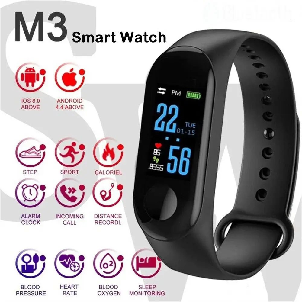 Latest M3X Smart Watch Heart Rate Blood Pressure Monitor Sports Tracker Bracelet Monitor Activity Tracker Smart Band